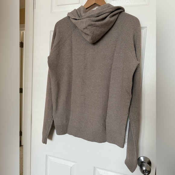 Modern Ambition Taupe Knit Zip Up Hooded Sweater - Picture 2 of 6